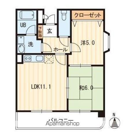 ホープTOMO(2LDK/3階)の間取り写真