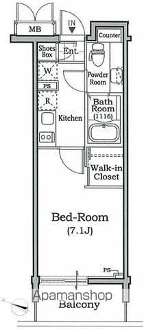 レジディア文京本駒込(1K/7階)の間取り写真