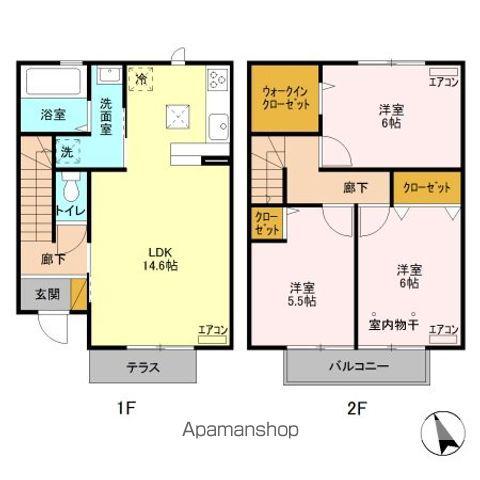 リーブル(3LDK/1階)の間取り写真