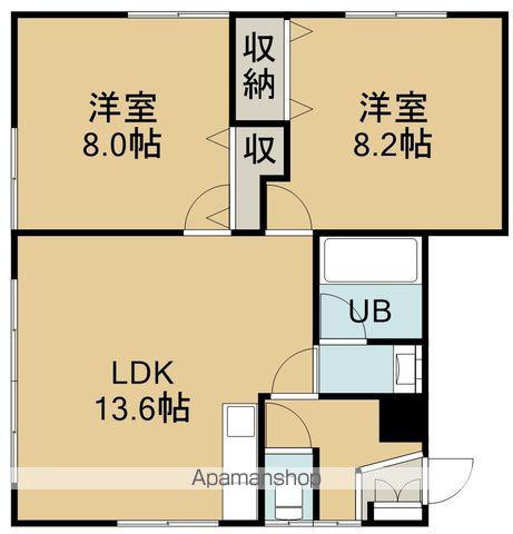 コーポサンフラワー A(2LDK/2階)の間取り写真