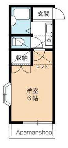 エステートトゥエルブ(1K/2階)の間取り写真