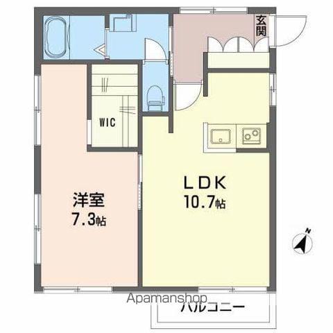 キャッスルバレーA(1LDK/2階)の間取り写真