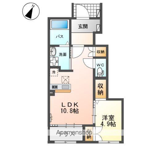 メゾン ポワール(1LDK/1階)の間取り写真