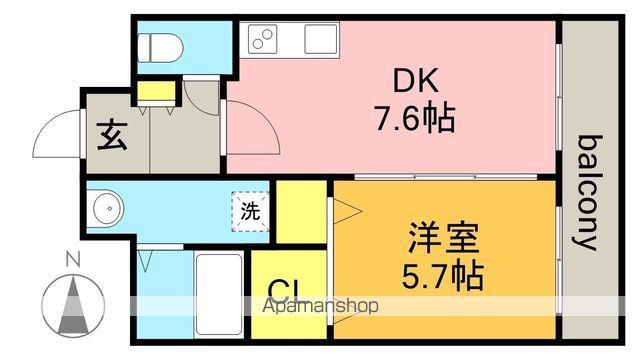 グリーンハイツ天満(1LDK/3階)の間取り写真