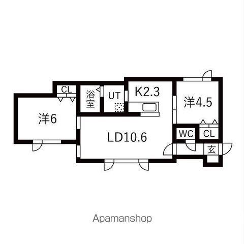ノースコート6-5(2LDK/1階)の間取り写真