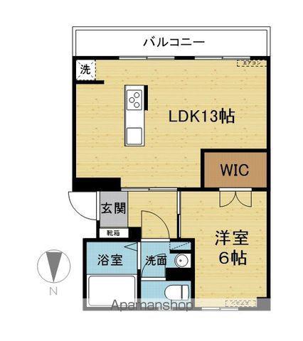 LEAF(1LDK/4階)の間取り写真
