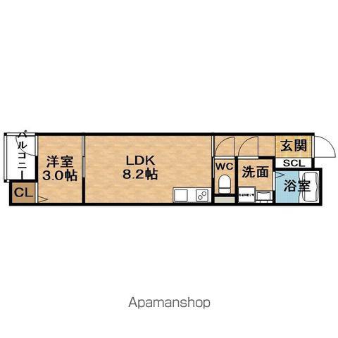 LIBREMAISONTOYOSATOⅠ(1LDK/2階)の間取り写真