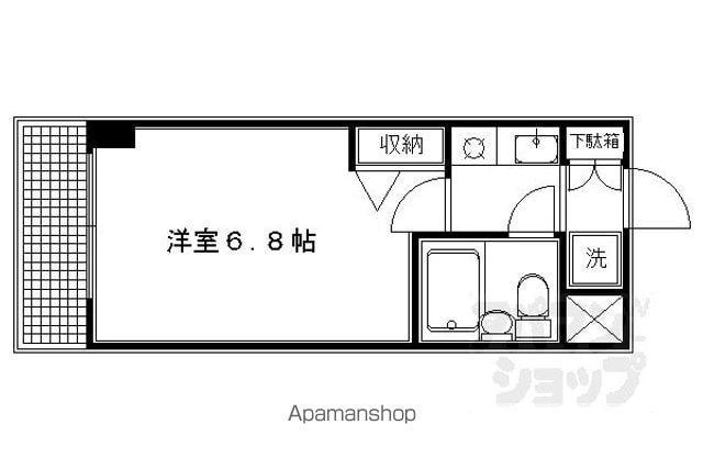 DETOM-1一条通(1K/10階)の間取り写真
