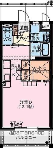 都城天神町YマンションII(ワンルーム/2階)の間取り写真