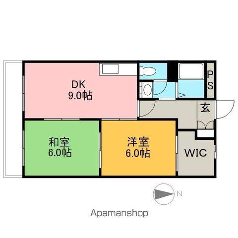 第二辻ビル(2DK/3階)の間取り写真