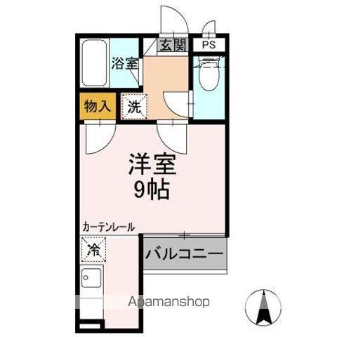 プチシャンブルM(ワンルーム/3階)の間取り写真