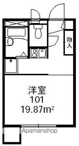 レオパレスLAL(1K/2階)の間取り写真