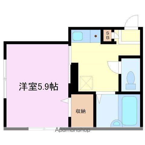 R-野毛(1K/1階)の間取り写真