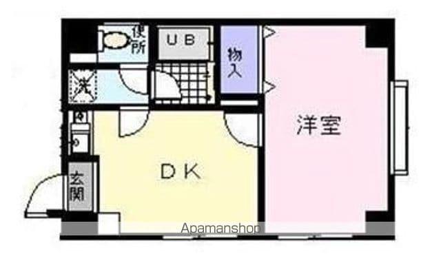 第二双葉ビル(1DK/4階)の間取り写真