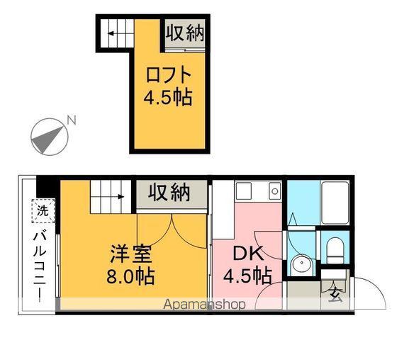 コーポ西村2(1K/7階)の間取り写真