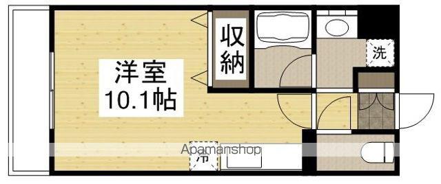 COCO学南町 西棟(ワンルーム/2階)の間取り写真