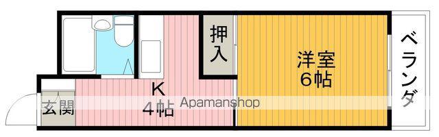 柴原ベーシックハイツ(1K/4階)の間取り写真