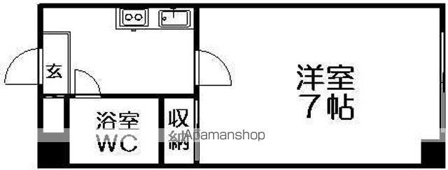 澄川第一銀座パレス(1K/3階)の間取り写真