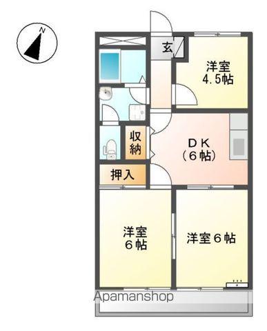 ベルメゾン(3DK/1階)の間取り写真