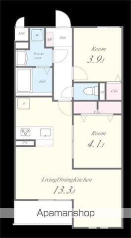SPREAD HILLS K(2LDK/3階)の間取り写真