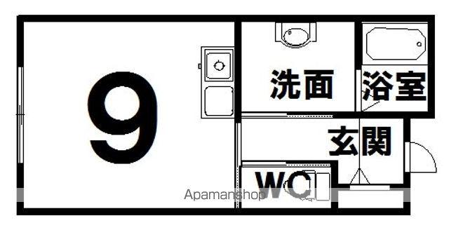 EST 01(ワンルーム/2階)の間取り写真