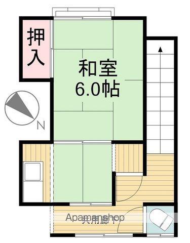小島アパート(1K/2階)の間取り写真
