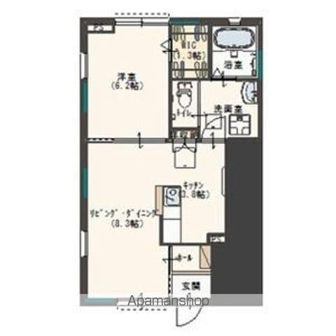 エクセレンテB(1LDK/1階)の間取り写真