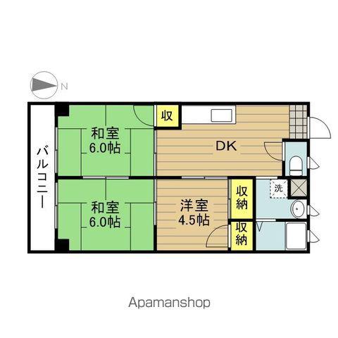 ルミエールエノモトB(3DK/1階)の間取り写真