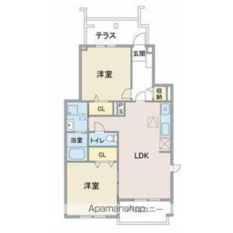 サンワード(2LDK)の間取り写真