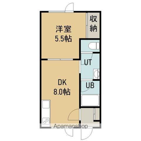 ロエル昭和(1DK/2階)の間取り写真