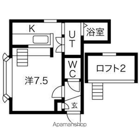 ルミエールアライⅡ(ワンルーム/2階)の間取り写真