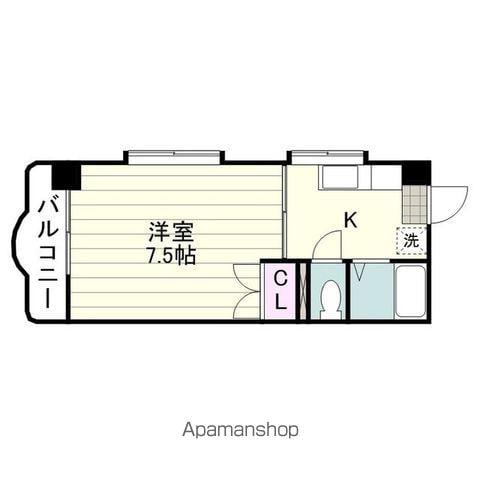 アーバンハイツ荒田(1K/3階)の間取り写真