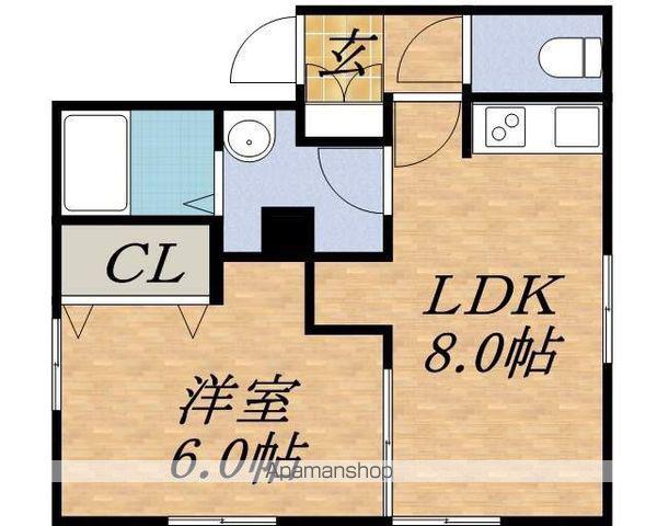 三好マンションB棟(1LDK/1階)の間取り写真
