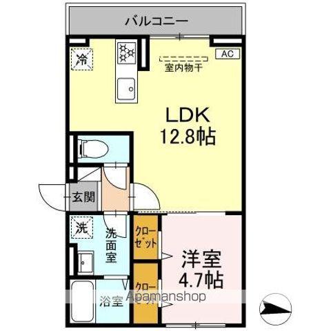コーポ陽だまりⅡ(1LDK/2階)の間取り写真