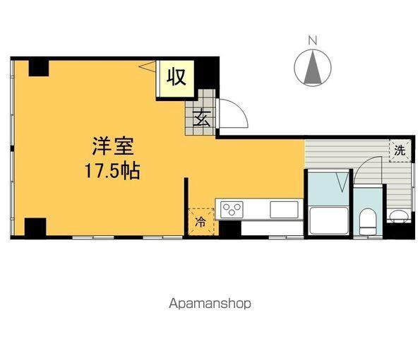 愛林ビル(ワンルーム/4階)の間取り写真