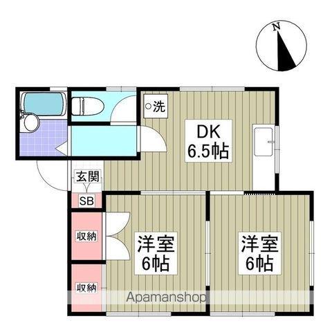 エミネントハイツ(2DK/1階)の間取り写真