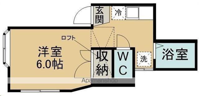 カーサ子平(1K/2階)の間取り写真