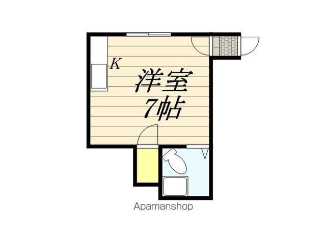 メゾンアサノA(ワンルーム/2階)の間取り写真