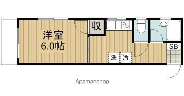 ミフジ阿佐ヶ谷マンション(1K/1階)の間取り写真