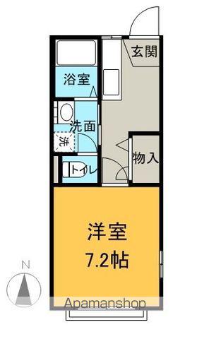 ディアスアムール(1K/2階)の間取り写真