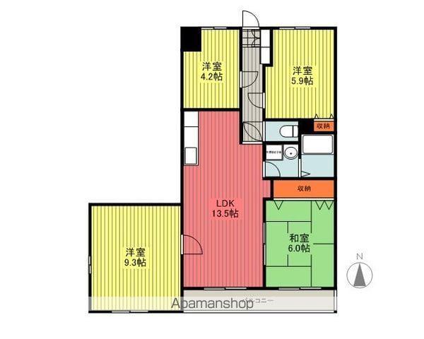 イーストパレス(4LDK/4階)の間取り写真