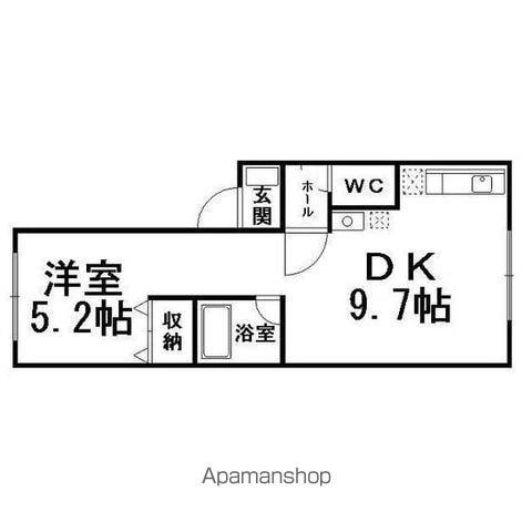 サンクレスト東陵(1DK/2階)の間取り写真