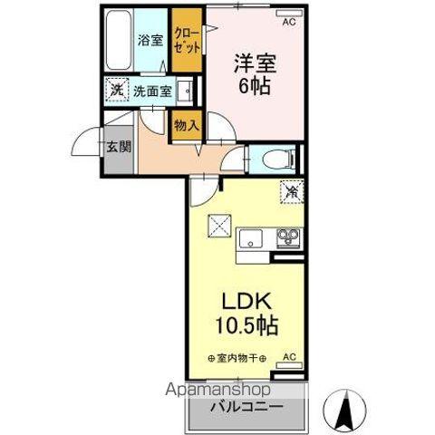 シャノワール(1LDK/1階)の間取り写真