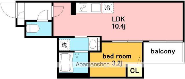 JACK YAYOIⅠ(1LDK/2階)の間取り写真