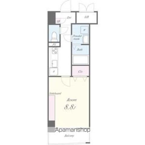 アーデル ドルフ(1K/6階)の間取り写真