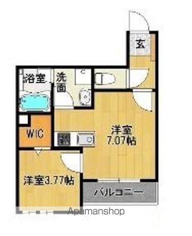 CHERIM試験場前(1DK/3階)の間取り写真