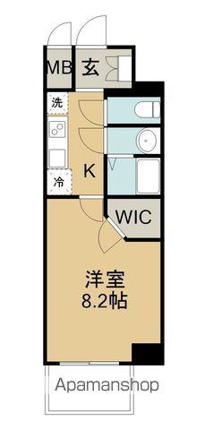 SーRESIDENCE四日市市堀木AMANTE FR(1K/9階)の間取り写真
