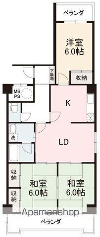 第一グリーンハイツ松縄(3LDK/1階)の間取り写真