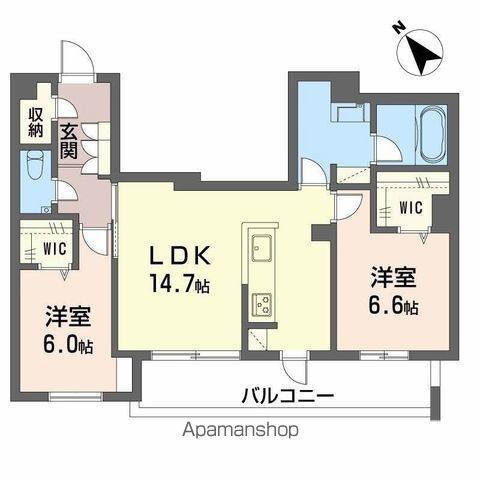 コンフォートH2026(2LDK/3階)の間取り写真