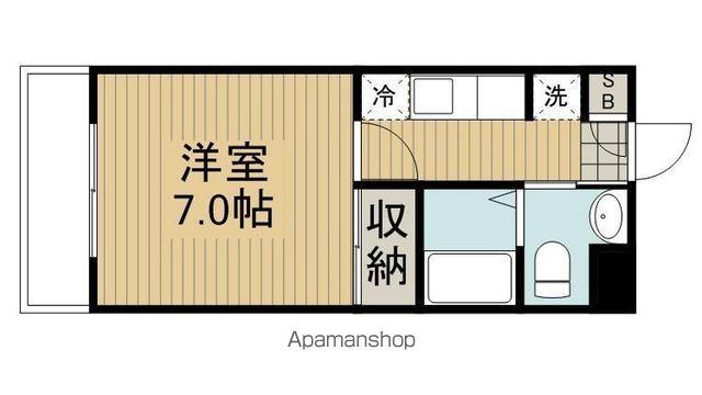 ピウフェリーチェ(1K/2階)の間取り写真